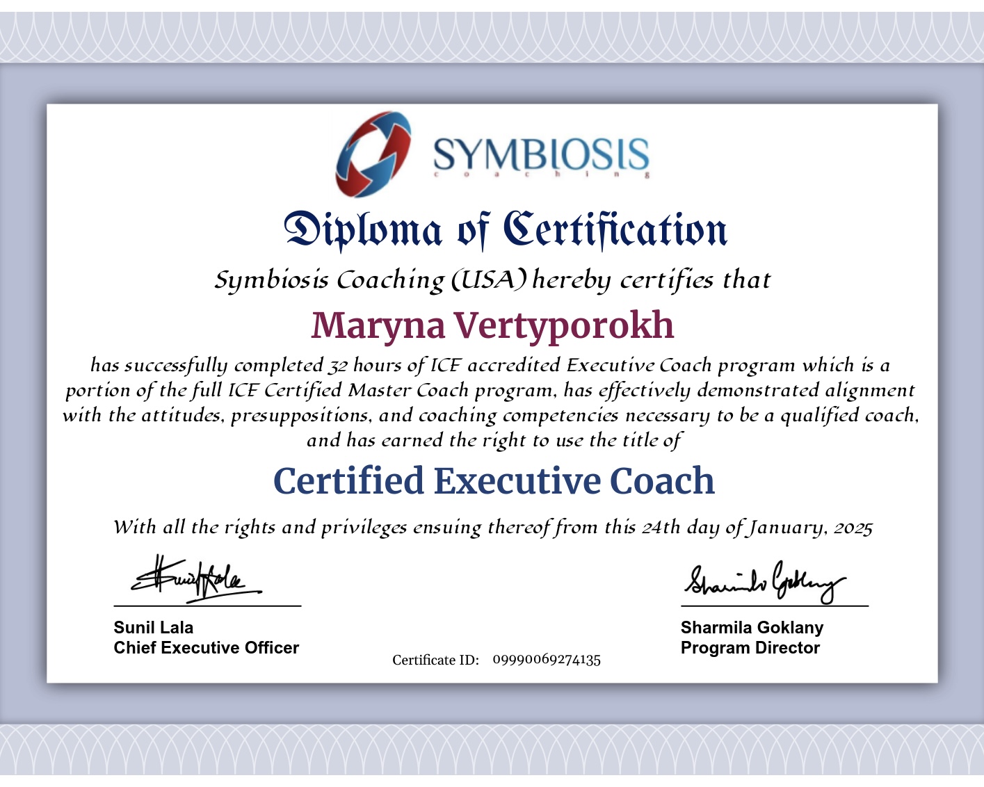 Certified Executive Coach — Symbiosis Coaching