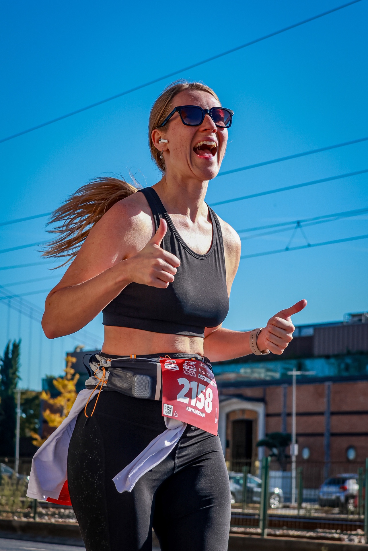Maryna Machado running a half marathon